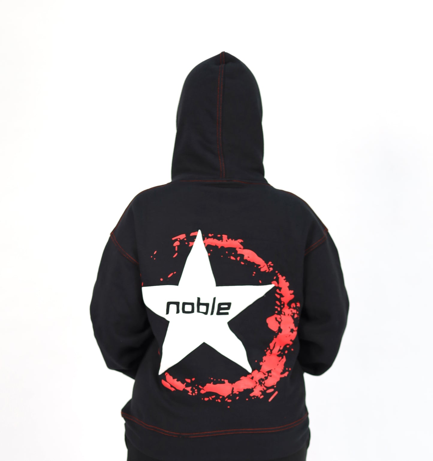 Noble Red print hoodie