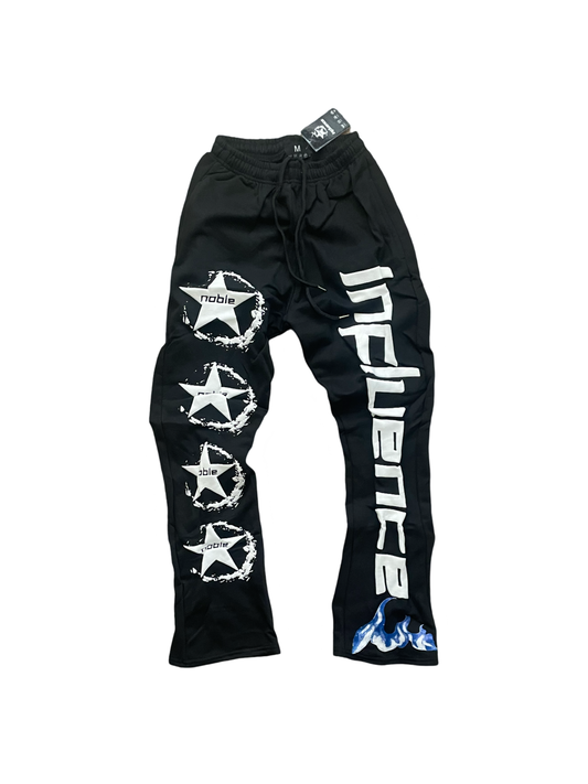 sweat pants blue fire