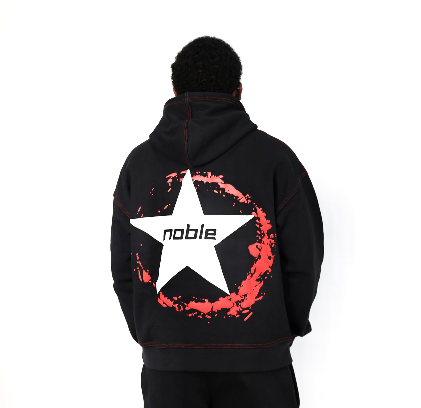 Noble Red print hoodie