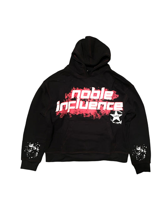 Noble Red print hoodie