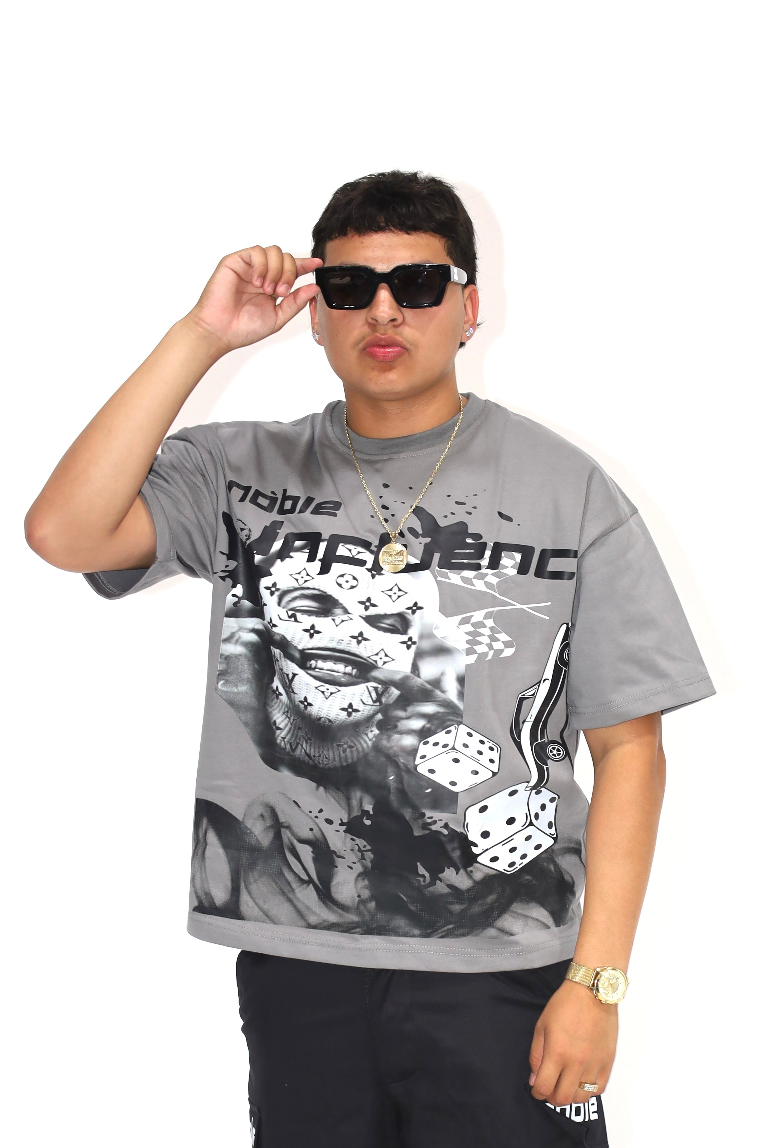NOBLE Tee- Cool grey