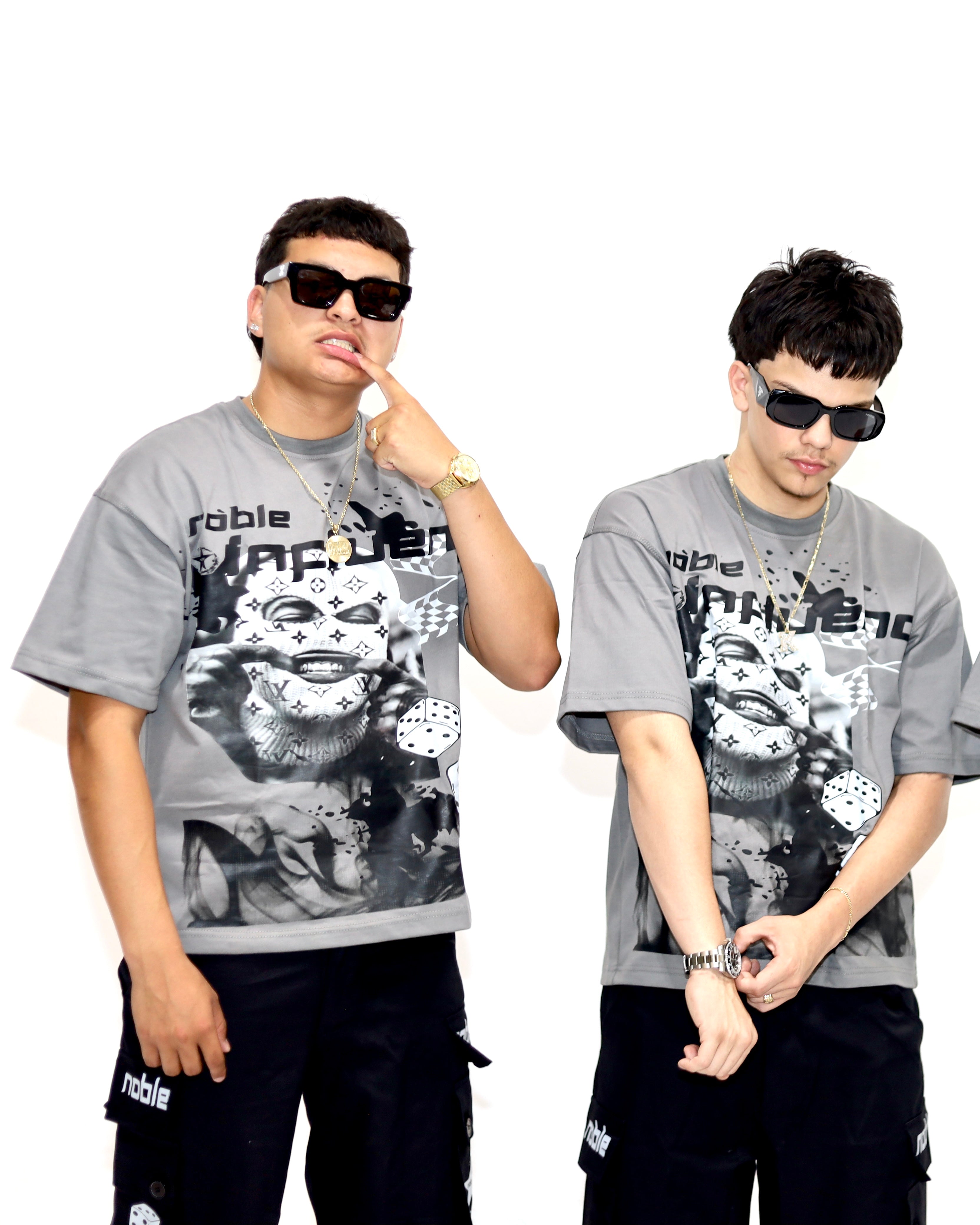 NOBLE Tee- Cool grey